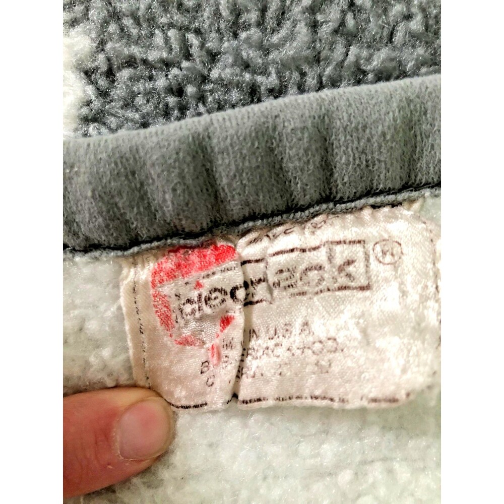 Biederlack Black Sheep Blanket Throw Gray White Reversible USA 53x77" VINTAGE - Picture 4 of 5